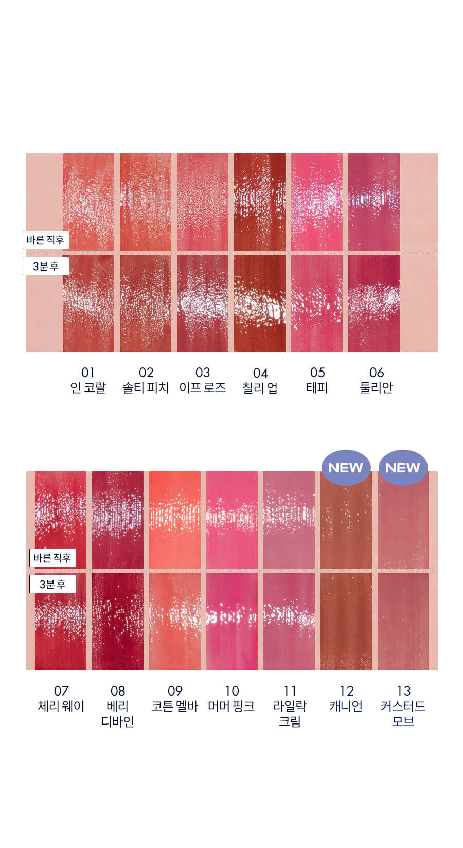  2022 F/W 韓國 Romand Dewyful Water Tint 露水光唇釉 🧡#Muteral Nude 系列 #12-13 - 2色選擇