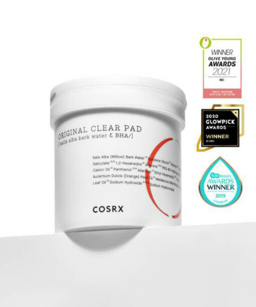 COSRX One Step Original Clear Pad 一步紅色BHA潔膚去角質黑頭粉刺理膚棉片 - 70 Pads