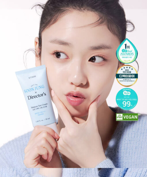 韓國Etude Soon Jung X Director's Moisture Sun Cream SPF50+ PA++++ 水潤低敏防曬霜