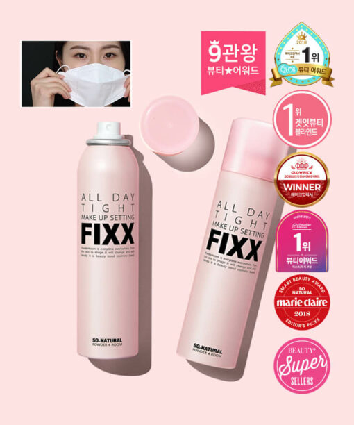 ＼ 超值1＋1組合 ／So Natural All Day Tight Make Up Setting Fixer FIXX 全天候超完美定妝噴霧 - 75ml x 2