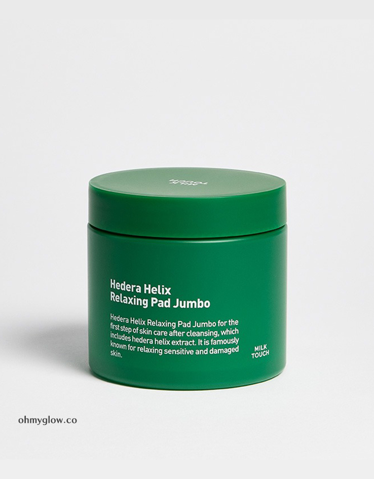 新版～韓國 Milk Touch Hedera Helix Relaxing Pad Jumbo 💚常春藤舒緩保濕Jumbo爽膚棉片💚 - 60片裝