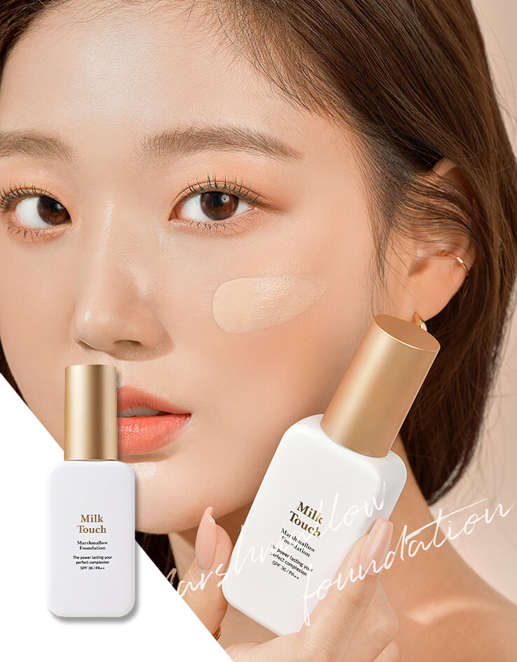 韓國 Milk Touch Marshmallow Foundation 棉花糖零粉感水潤粉底液 SPF36 PA++