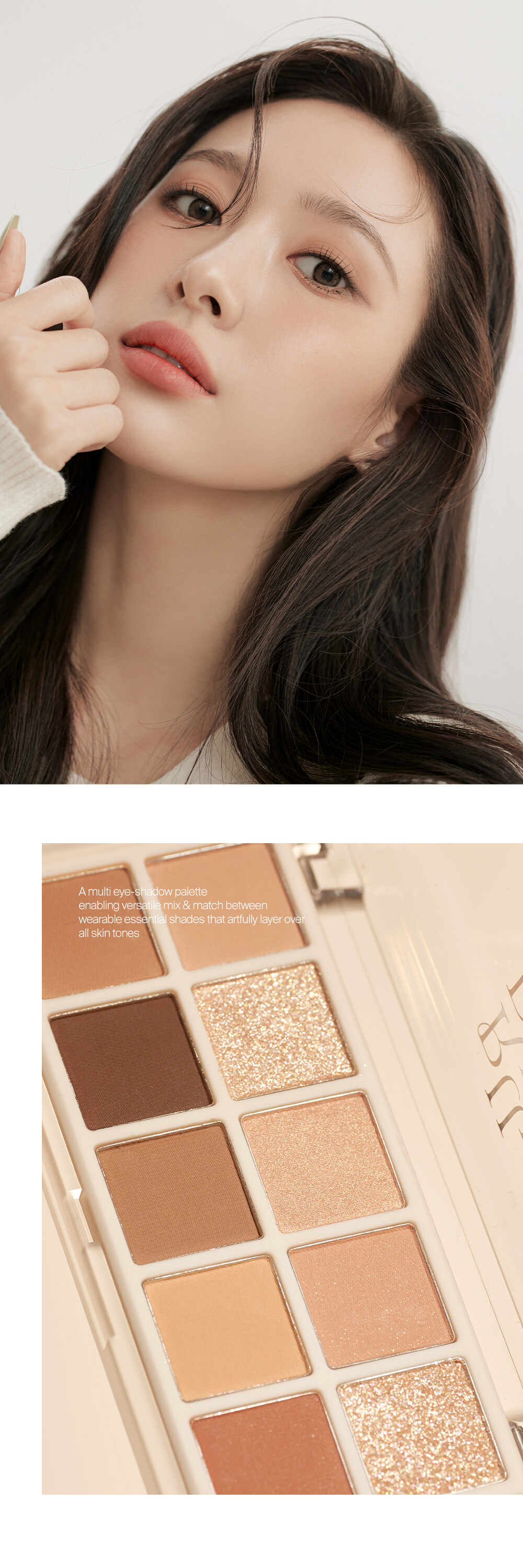 最新回歸版!【🎁送迷你雙頭眼影掃】韓國小眾品牌 RULIDIA Multi-Use Shadow Palette 基礎實用多用途大地色系10色眼影盤 - #01 BASIC