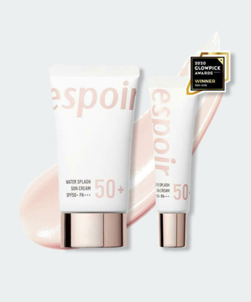 【限量超值增大版套裝60ml+20ml】Espoir Water Splash Sun Cream SPF50+ PA+++ 水潤提亮防曬乳霜 - 正裝60ml 加送 20ml