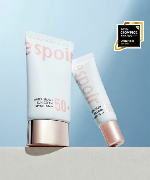 【限量超值增大版套裝60ml+20ml】Espoir Water Splash Sun Cream SPF50+ PA+++ 水潤提亮防曬乳霜 - 正裝60ml 加送 20ml