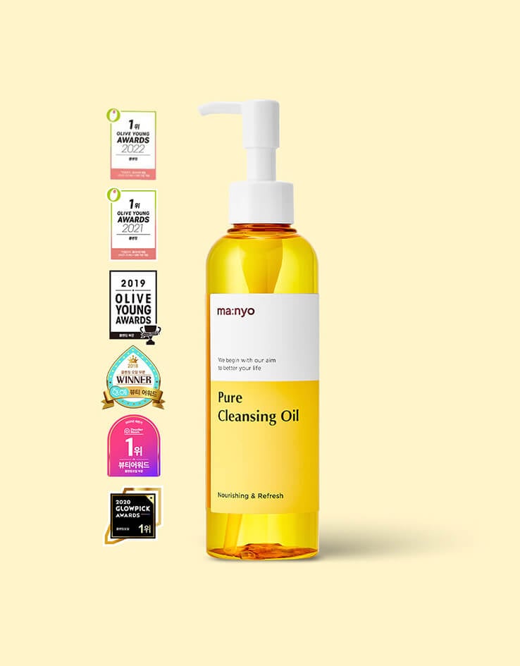 韓國 Olive Young 連續3年冠軍！manyo Pure Cleansing Oil 純淨卸妝潔面油