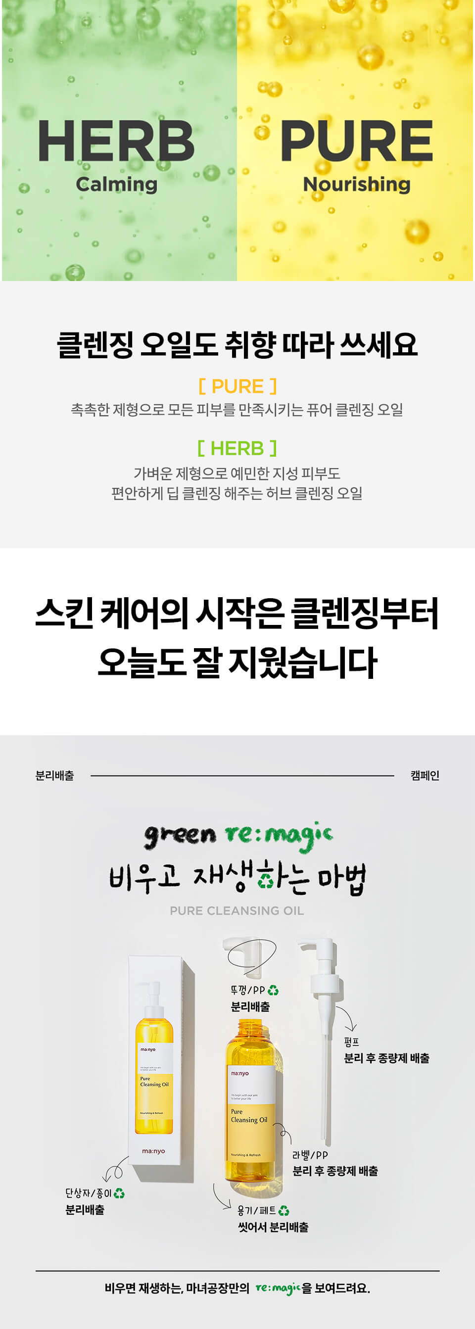 韓國 Olive Young 連續3年冠軍!manyo Pure Cleansing Oil 純淨卸妝潔面油