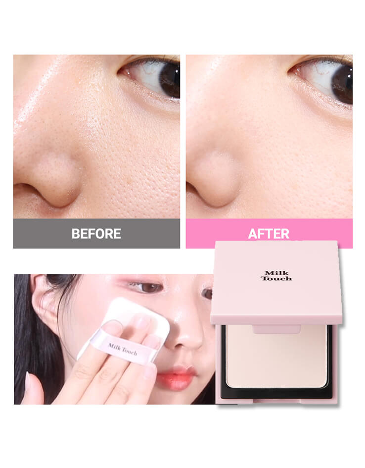 韓國 Milk Touch All Day Perfect Blurring Fixing Pact 柔焦美肌濾鏡定妝粉餅連粉樸