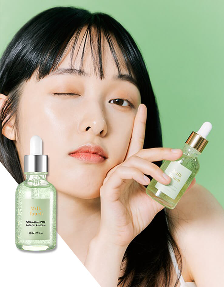 韓國 Milk Touch Green Apple Pore Collagen Ampoule 🍏青蘋果膠原蛋白收毛孔精華