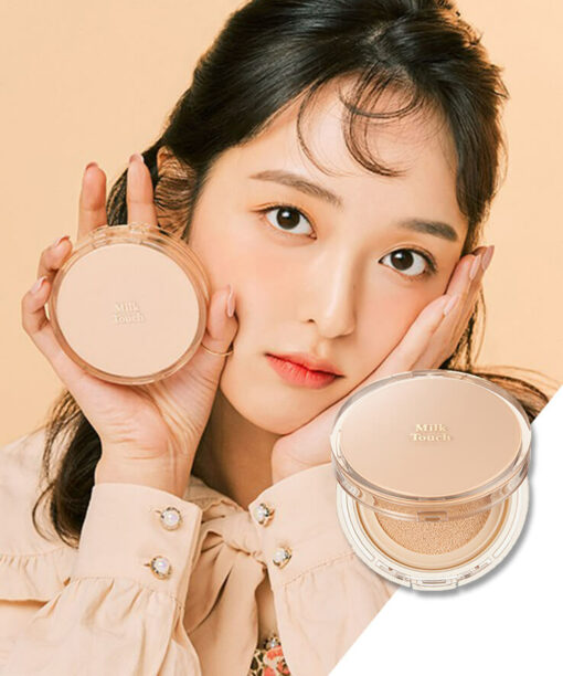 韓國 Milk Touch Long Lasting Velvet Glow Cushion 持久不沾口罩絲絨水潤光彩氣墊粉底連補充裝 - 3色選擇