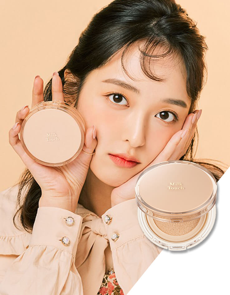 韓國 Milk Touch Long Lasting Velvet Glow Cushion 持久不沾口罩絲絨水潤光彩氣墊粉底連補充裝 - 3色選擇