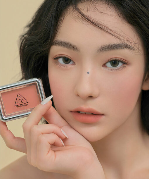 韓國 3CE 新品銀盒胭脂 New Take Face Blusher 新柔霧單色胭脂 #Slide Slowly