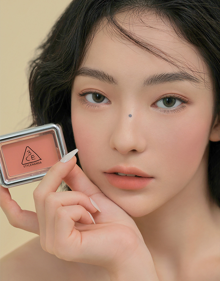 韓國 3CE 新品銀盒胭脂 New Take Face Blusher 新柔霧單色胭脂 #Slide Slowly