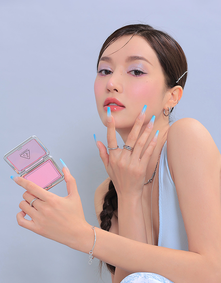 韓國 3CE 新品銀盒胭脂 New Take Face Blusher 新柔霧單色胭脂 #Youth Pink