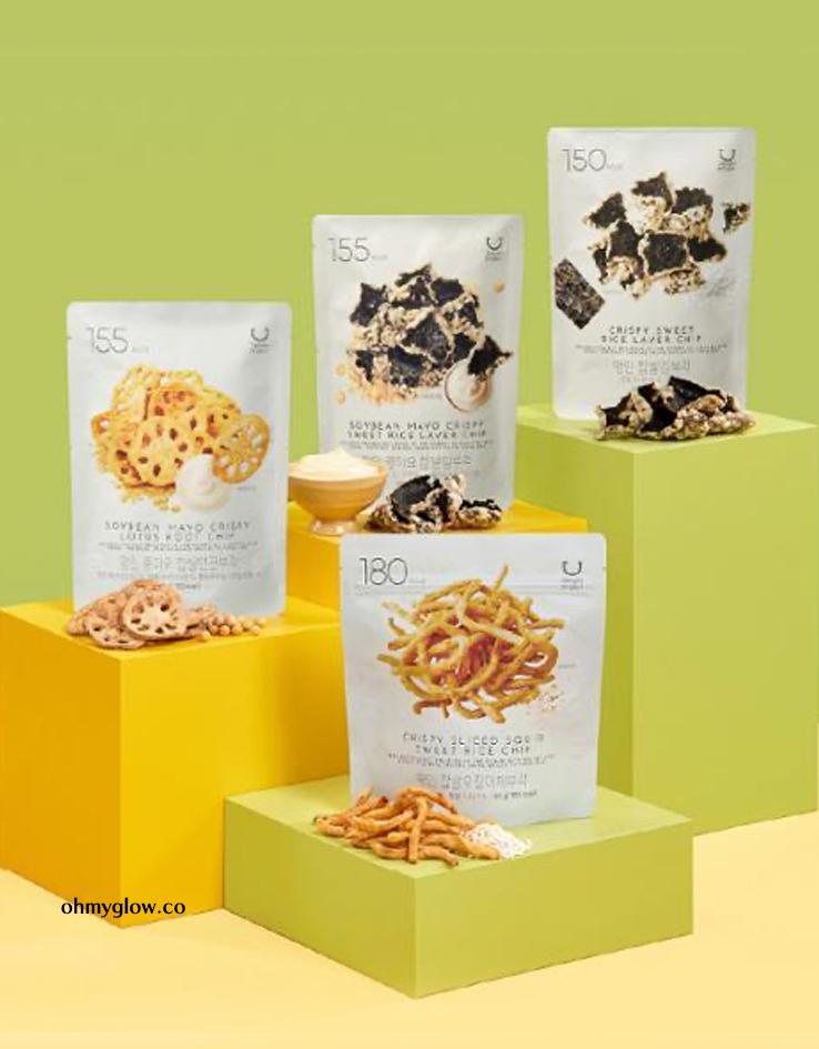 〖韓國 Olive Young 熱賣低卡零食〗Delight Project Crispy Sweet Rice Laver Chip 低卡低熱量香脆餅 - 3款味道(紫菜米通、蛋黃醬、藕片)
