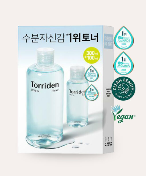 ＼皇牌限量套 ／韓國 Torriden DIVE-IN Low Molecule Hyaluronic Acid Toner Set 低分子透明質酸爽膚水套裝(300ml + 100ml)