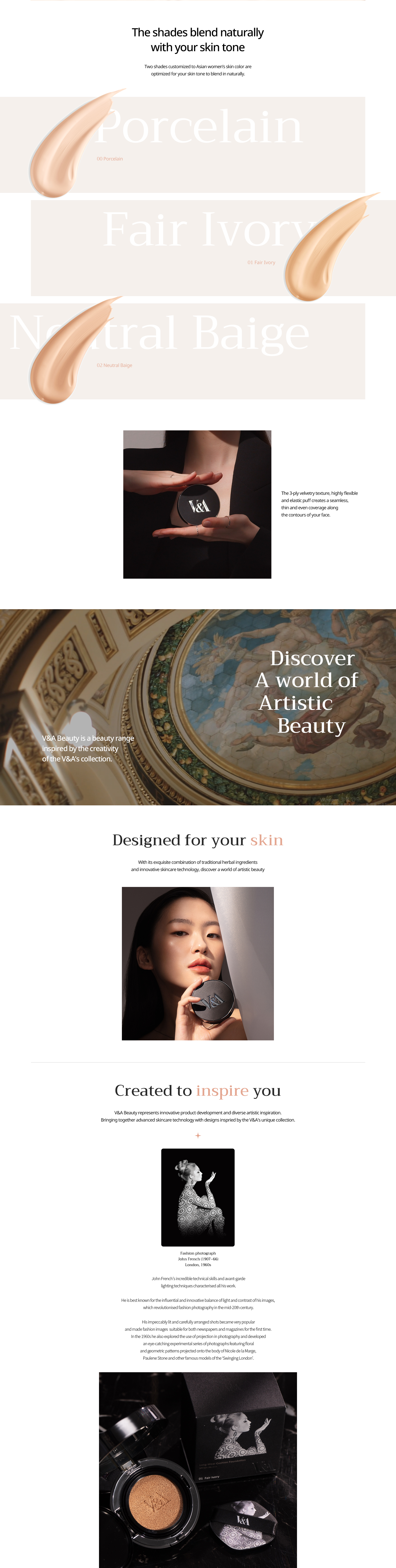 ＼超值優惠連補充裝組合！／V&A Long Wear Cushion Foundation 50小時長效持久水潤奶油肌黑盒氣墊粉底連補充裝 - 3色選擇