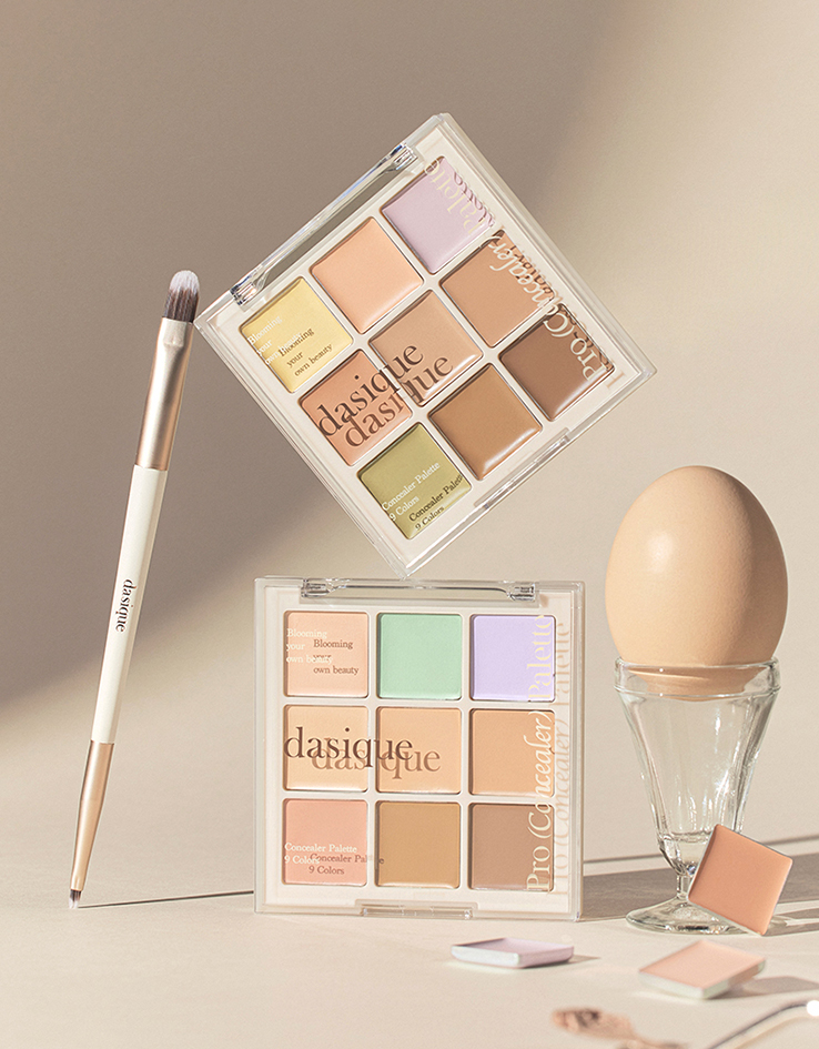 新色！韓國 dasique Pro Concealer Palette 🎨校正調色9色多功能遮瑕盤 - 2色調選擇