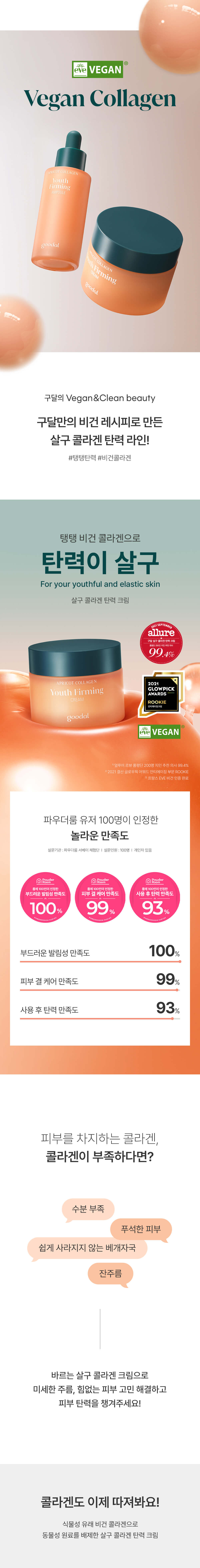韓國 goodal Apricot Collagen Youth Firming Cream 杏果膠原蛋白青春緊緻抗老純素面霜 - 50ml