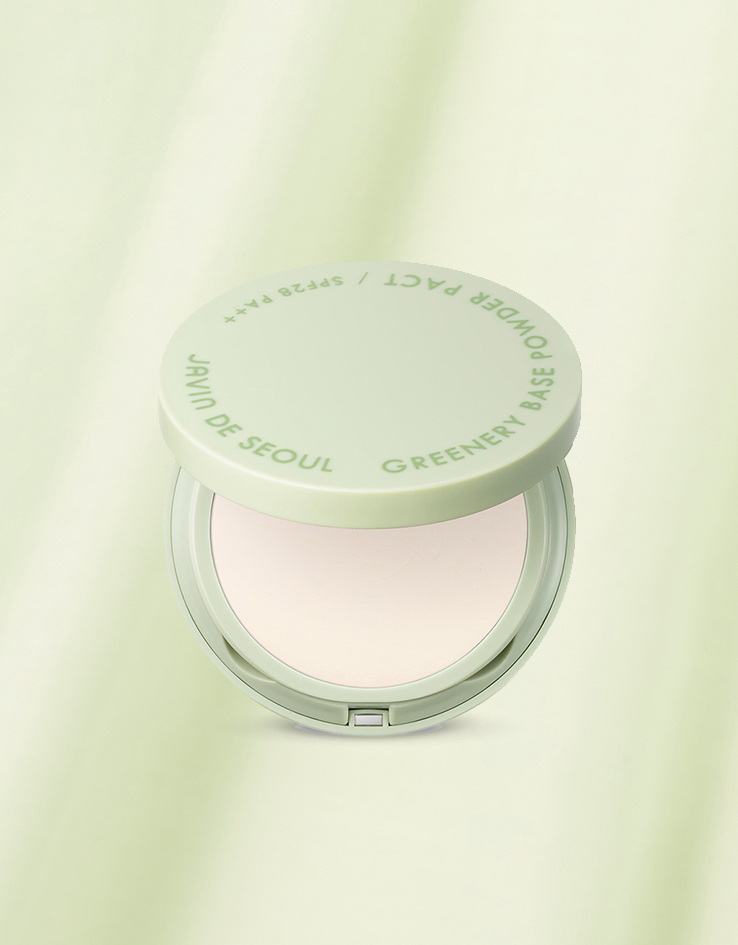 韓國 JAVIN DE SEOUL Greenery Base Powder Pact SPF28 PA++ 定妝粉餅內附粉樸 - 3色選擇