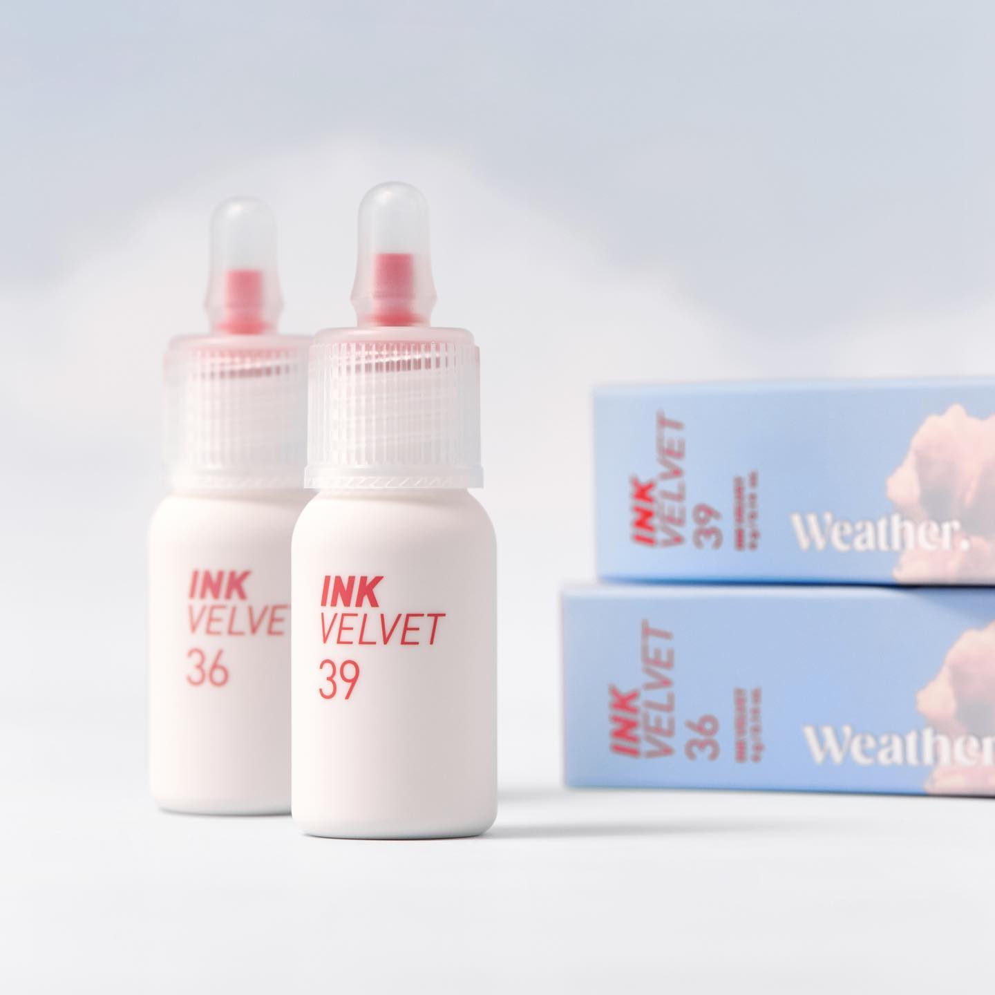 韓國 peripera Ink Velvet Tint ☁️ Weather Collection 氣象廳系列 絲絨霧面墨彩奶瓶唇釉 #35-39 - 5色選擇