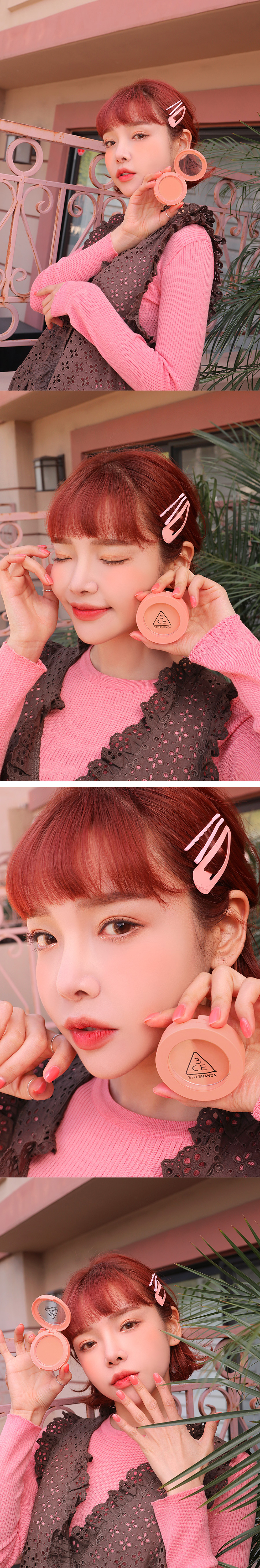 韓國3CE Mood Recipe Face Blush 柔霧單色胭脂 #Peach Splash