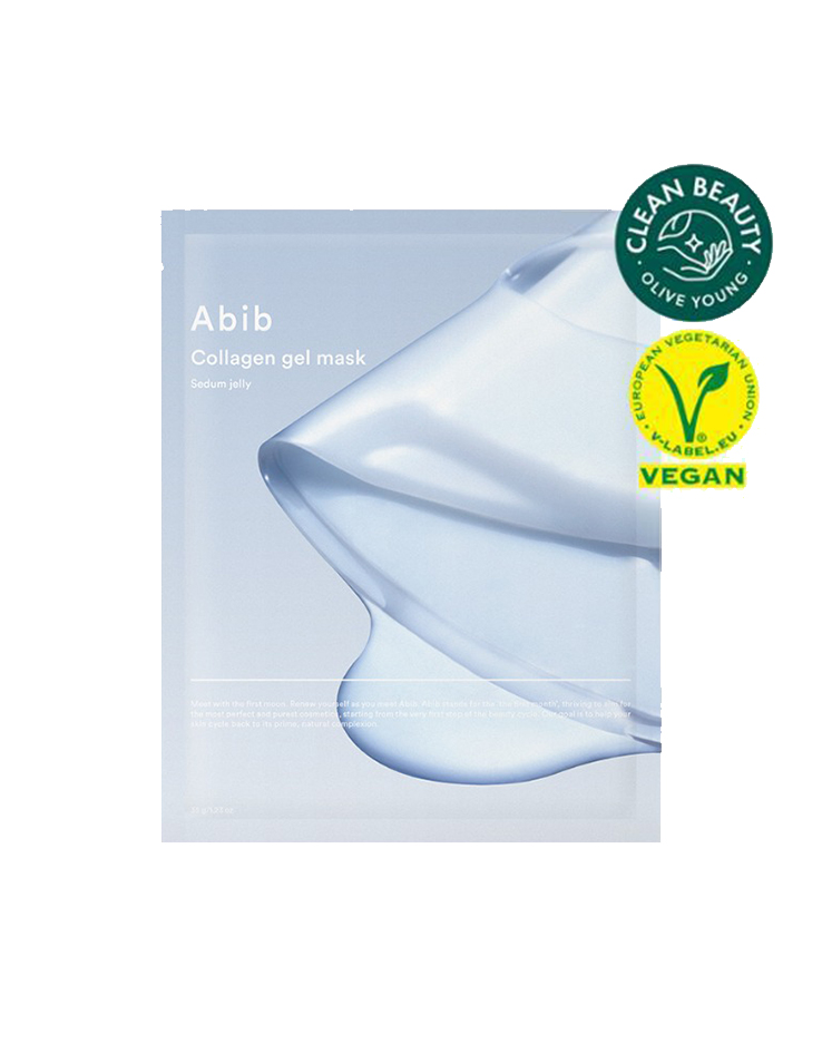 韓國 Abib Collagen Gel Mask Sedum Jelly 純素膠原蛋白水分草保濕緊緻💙果凍面膜 一盒10片