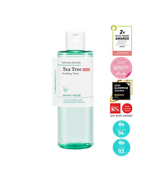 韓國 Bring Green Tea Tree Cica Soothing Toner 茶樹舒緩爽膚水 - 250ml