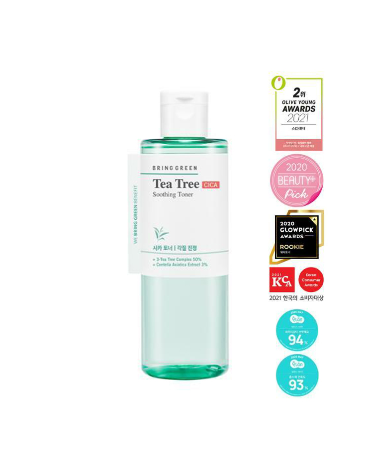 韓國 Bring Green Tea Tree Cica Soothing Toner 茶樹舒緩爽膚水 - 250ml