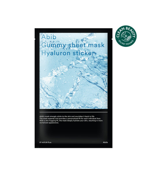 Abib Gummy Sheet Mask Hyaluron Sticker 香口膠透明質酸保濕面膜 一盒10片