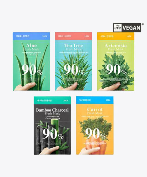 韓國Clean Beauty品牌 Bring Green 90% Fresh Mask 90%新鮮天然純素面膜 - 5款選擇