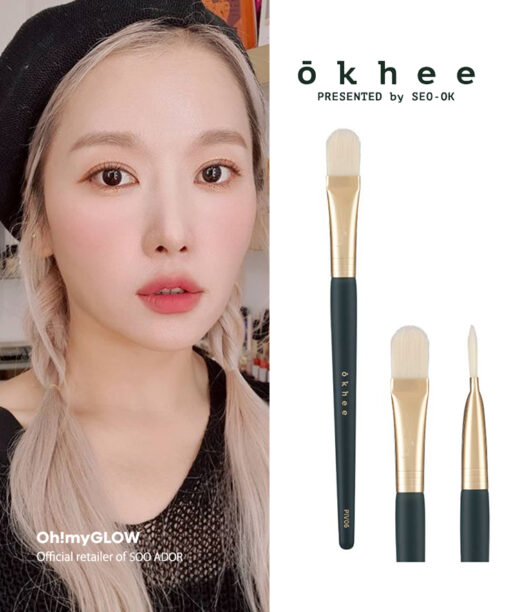 韓國少女時代御用化妝師Seo Ok 徐玉老師同款 okhee Wide Concealer & Detail Base Brush 專業粉底遮瑕2合1掃 #PIV06