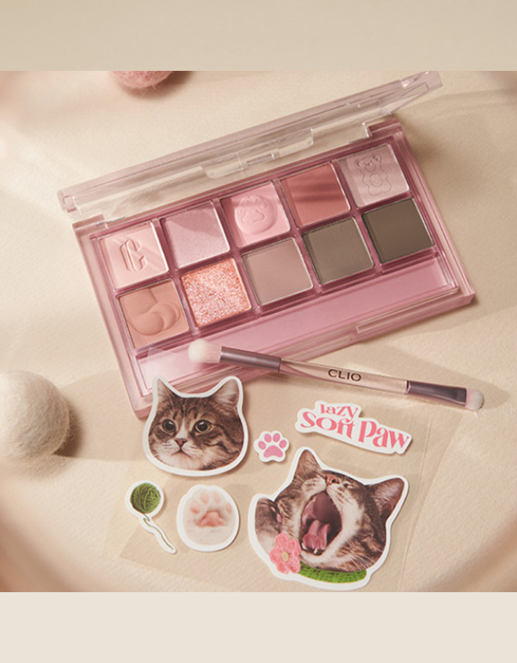 韓國熱搶CLIO Pro Eye Palette (Koshort In Seoul貓貓系列) 10色眼影盤 - #20 Lazy Soft Paw