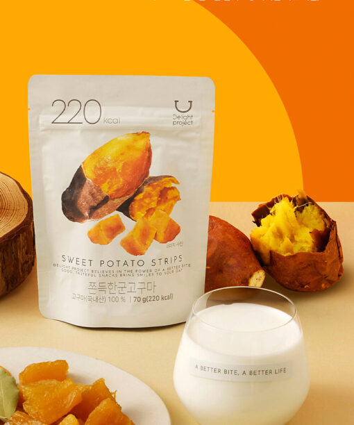 〖韓國 Olive Young 熱賣低卡零食〗Delight Project Crispy Chips 低卡低熱量果乾 #Sweet Potato Strips 番薯乾
