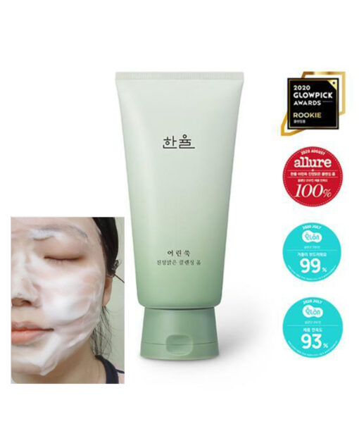 韓國 Hanyul 韓律 Pure Artemisia Cleansing Foam 純淨艾草舒緩高效保濕泡泡潔面乳 - 120g