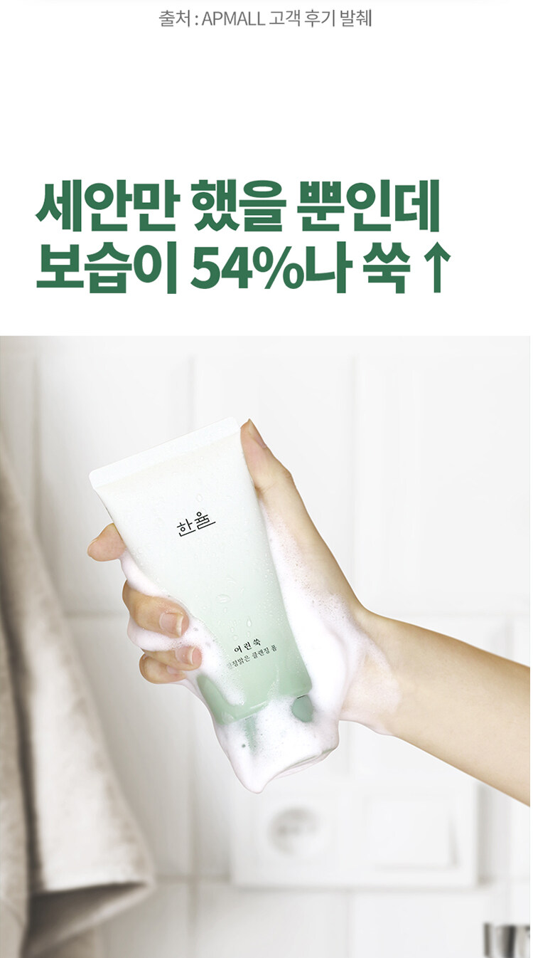 韓國 Hanyul 韓律 Pure Artemisia Cleansing Foam 純淨艾草舒緩高效保濕泡泡潔面乳 - 120g