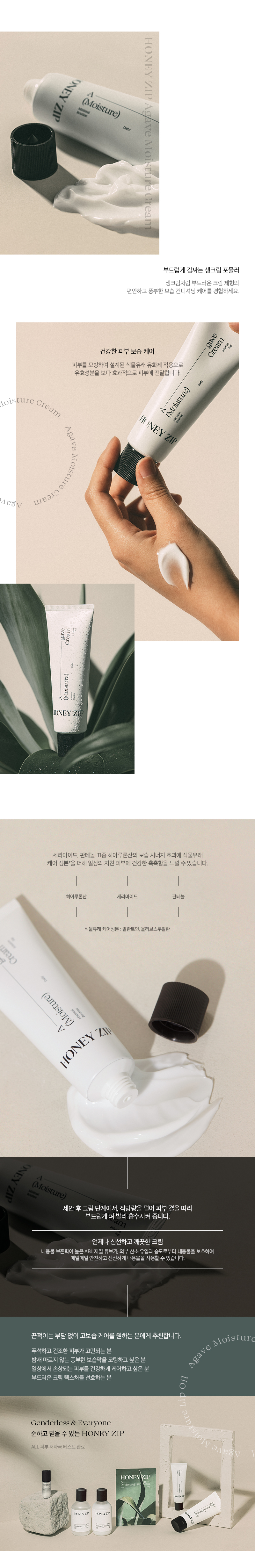 韓國 Honey Zip Agave Moisture Cream 龍舌蘭仙人掌保濕面霜 