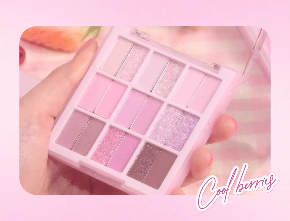 韓國 dasique Shadow Palette 18色冷調草莓奶昔眼影盤 #18 Berry Smoothie