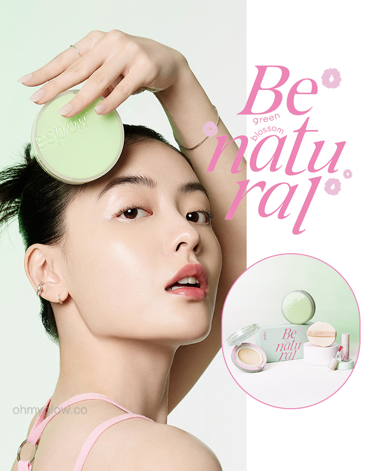 🌸Green Blossom 限量套額外送迷你唇釉💚 韓國 Espoir Protailor Be Natural Cushion SPF50 PA++++自然透氣半啞光氣墊粉底 - 2色選擇