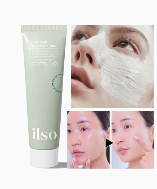 第2代泥霜 韓國 ilso Clean Up Wash Off Mud 深清滋養保濕奶霜收毛孔平滑紋理泥膜
