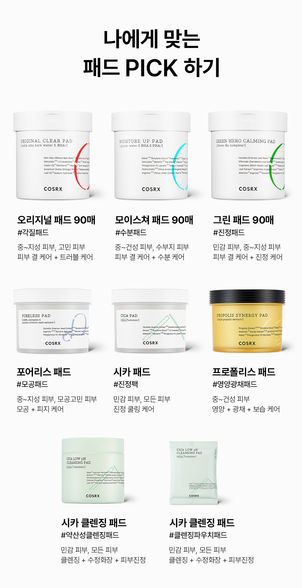 韓國 COSRX One Step Moisture Up Pad 一步💙 藍色BHA保濕溫和清潔毛孔理膚棉片 – 70 Pads