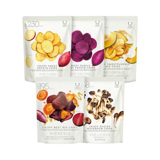 〖韓國 Olive Young 熱賣低卡零食〗Delight Project Crispy Chip Mix 低熱量綜合脆片 - 2款味道(南瓜/甜菜根/蕃薯)
