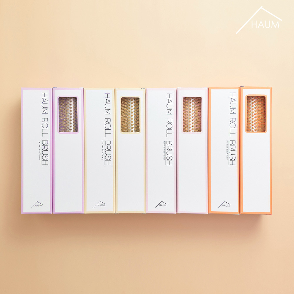 韓國 HAUM Big Roll Brush 30mm捲髮豬鬃圓梳 - 4色選擇 韓國 HAUM Big Roll Brush 30mm捲髮豬鬃圓梳 - 4色選擇