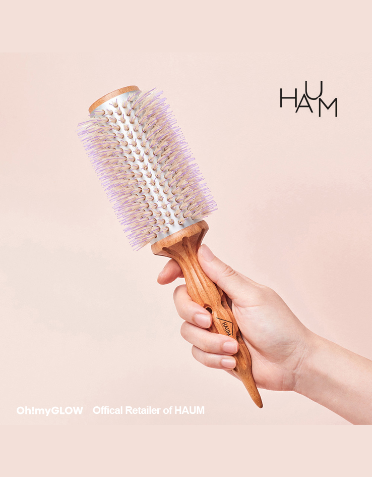 韓國 HAUM Biggest Roll Brush 43mm捲髮豬鬃圓梳
