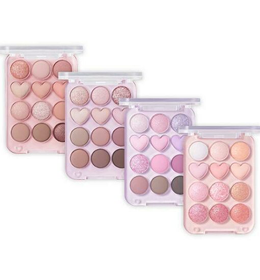 〔最新色入〕韓國 Colorgram X ShuHua 💗 Pin Point Eyeshadow Palette 12色心心計算機眼影盤(#01-04) - 4色調選擇