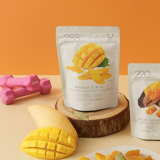 〖韓國 Olive Young 熱賣低卡零食〗Delight Project Crispy Chips 低卡低熱量果乾 #Mango Strips 芒果乾