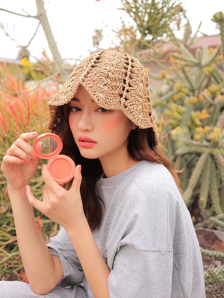 韓國 3CE Mood Recipe Face Blush 柔霧單色胭脂 #Soft Salmon