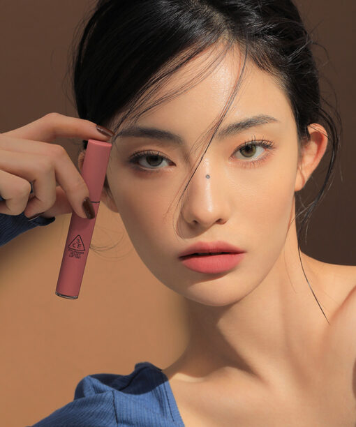 韓國 3CE Velvet Lip Tint 絲絨霧面裸色唇釉 - #Cashmere Nude 木質玫瑰