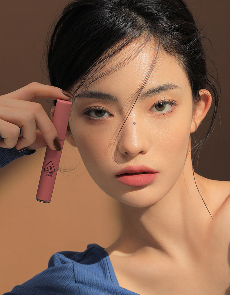 韓國 3CE Velvet Lip Tint 絲絨霧面裸色唇釉 - #Cashmere Nude 木質玫瑰