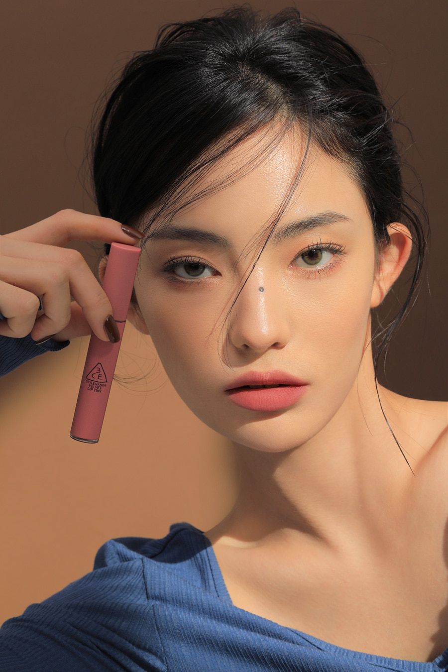 韓國 3CE Velvet Lip Tint 絲絨霧面裸色唇釉 - #Cashmere Nude 木質玫瑰